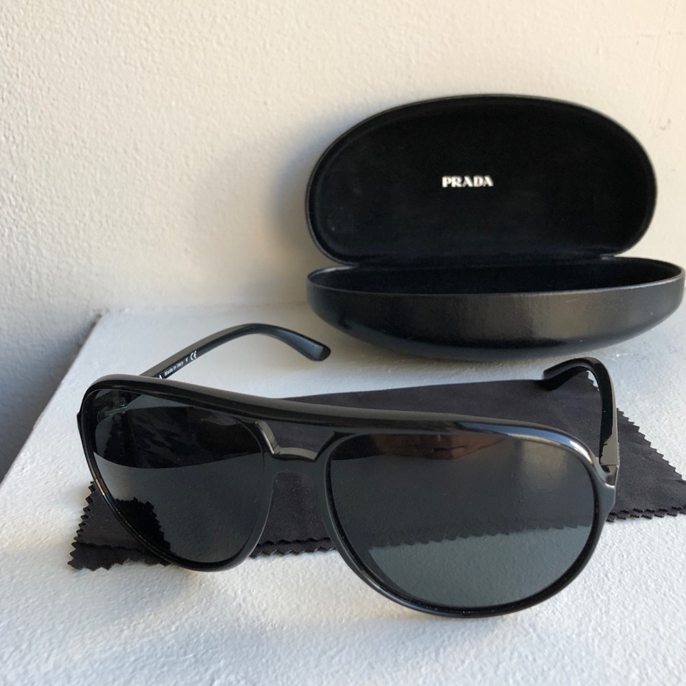 Prada Black Oversized Aviators